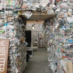 2010’s House of Contamination in Turin was conceived of as a prototype of a contemporary cultural center with compressed trash materials for walls. Photo: Courtesy of the artists