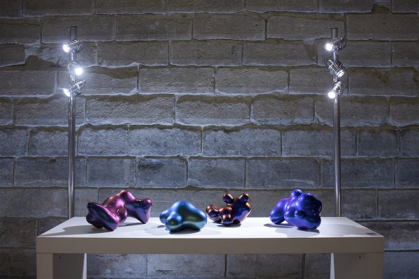 Metaballs on display at a 3D Printshow at the Carrousel du Louvre in Paris.