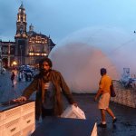 The team started the evacuation operation after the storm.